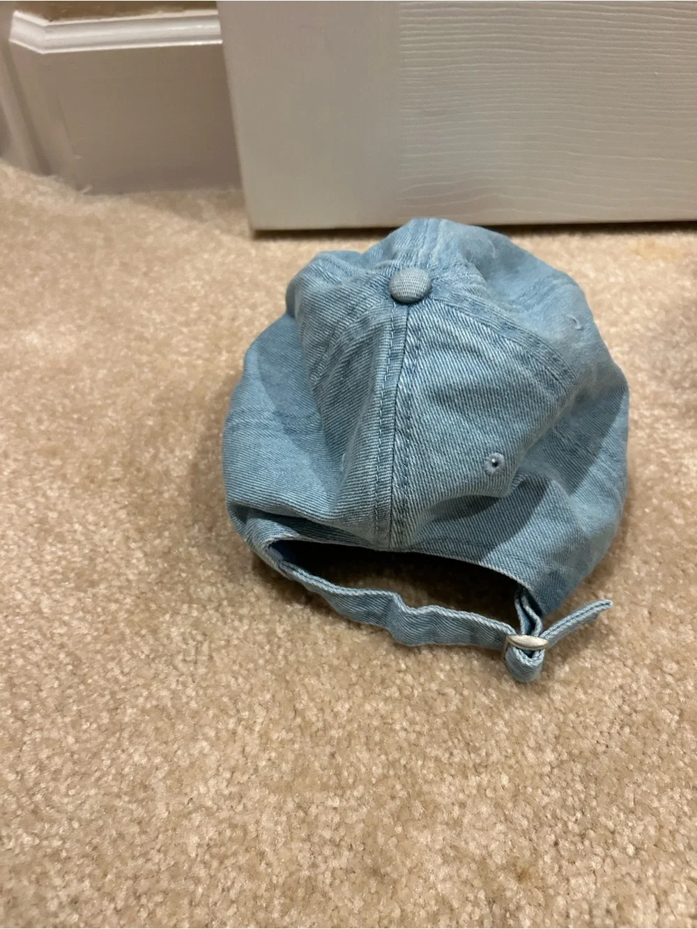 Kids Light Blue Smiley Face Baseball Cap